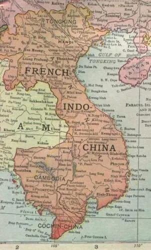 A map of French Indochina prior to the First World War - image