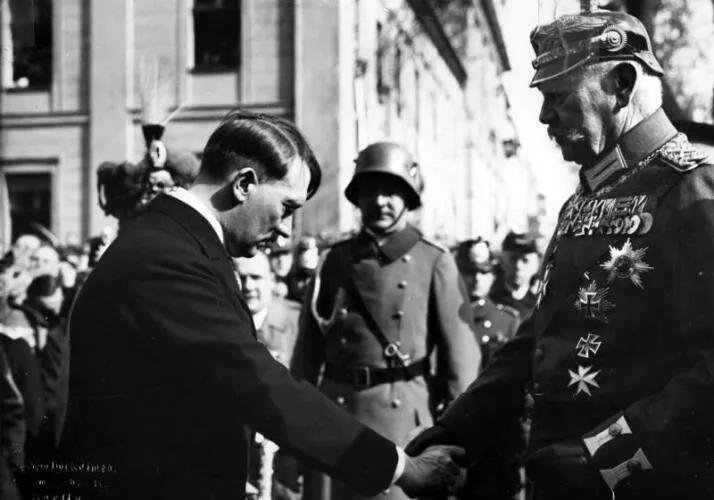 Adolf Hitler with Paul v. Hindenburg