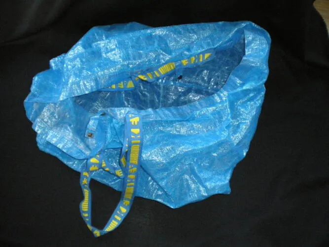 An IKEA reusable plastic shopping bag - image