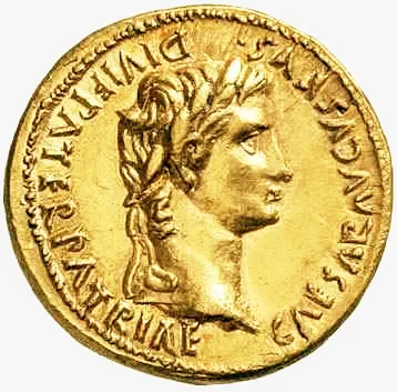 Aureus of Augustus, the first Roman Emperor