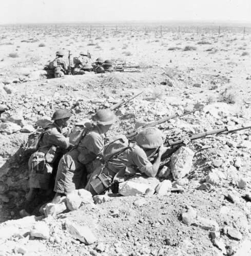 Australian troops occupy a front line position at Tobruk