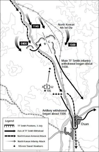 Battle of Osan Map Image