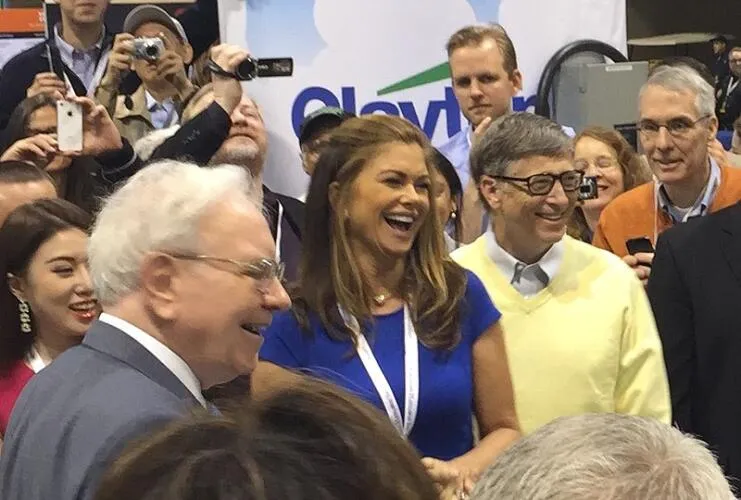 Buffett, Kathy Ireland and Bill Gates
