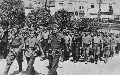 Communist partisans entering Plovdiv, Bulgaria