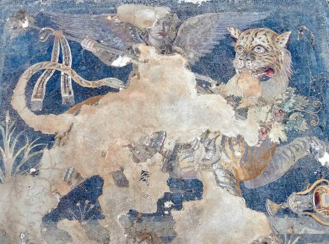 Delos Museum Mosaik Dionysos