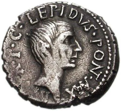 Denarius depicting Lepidus