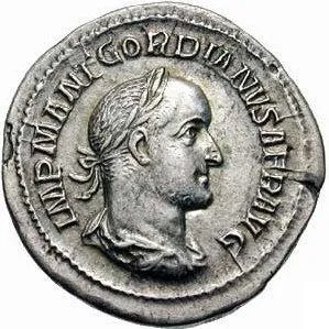 Denarius featuring Gordian II