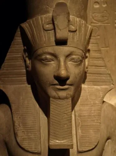 Detail of a statue of Horemheb