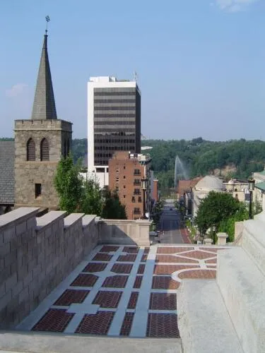 Downtown from Memorial Terrace, Lynchburg, Virginia, USA Image