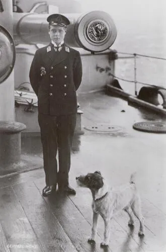 Edward as a midshipman on board HMS Hindustan, 1910