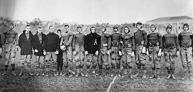 Eisenhower (third from left) and Omar Bradley (second from right) were members of the 1912 West Point football team