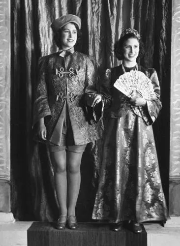 Elizabeth and Margaret performing at Windsor Castle in a 1943