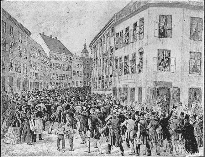 Folketoget i København 1848.