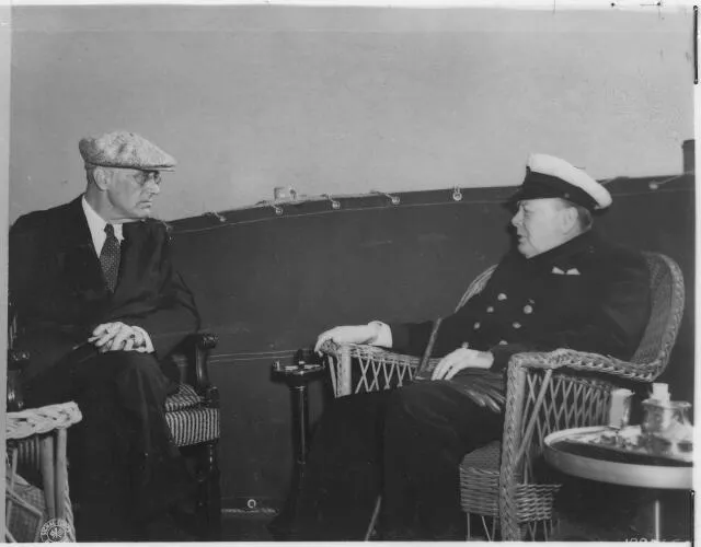Franklin D. Roosevelt and Winston Churchill at the Malta Conference