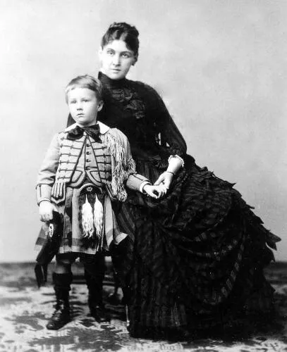Franklin D. Roosevelt with his mother Sara