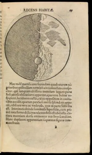 Galileo's Moon illustrations from "Sidereus, Nuncius" published in Venice, 1610