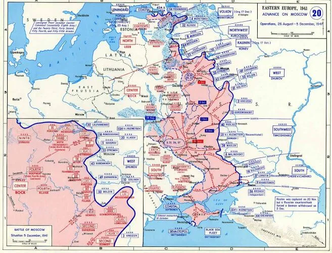 German advances, 26 August – 5 December 1941