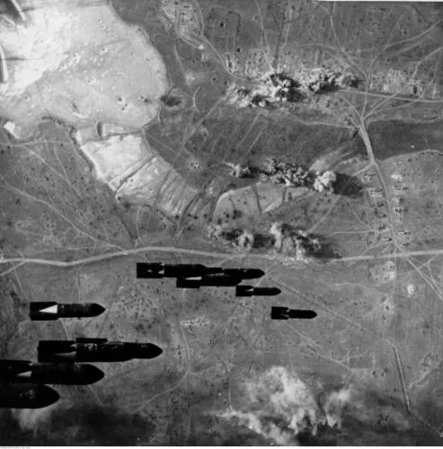 German bombs fall on the Kerch Peninsula, May 1942