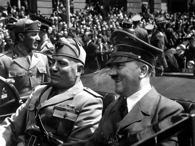 Hitler and Mussolini Image