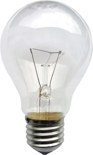 Incandescent light bulb with a medium-sized E27 (Edison 27 millimeter) male screw base - image