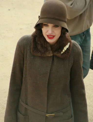 Jolie in character as Christine Collins on the set of Changeling in 2007
