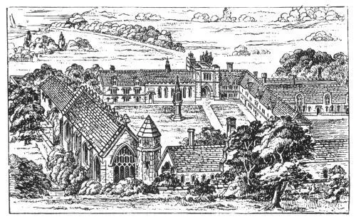 Line drawing of Bermondsey Abbey
