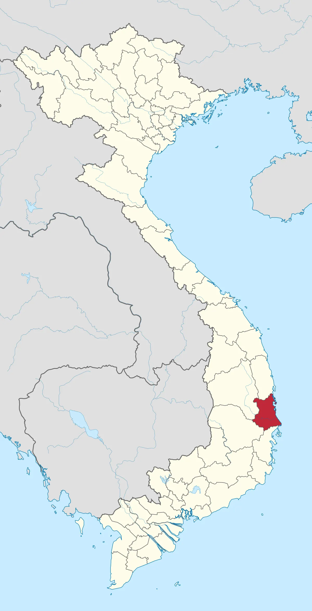 Location of Phu Yen in Vietnam - image