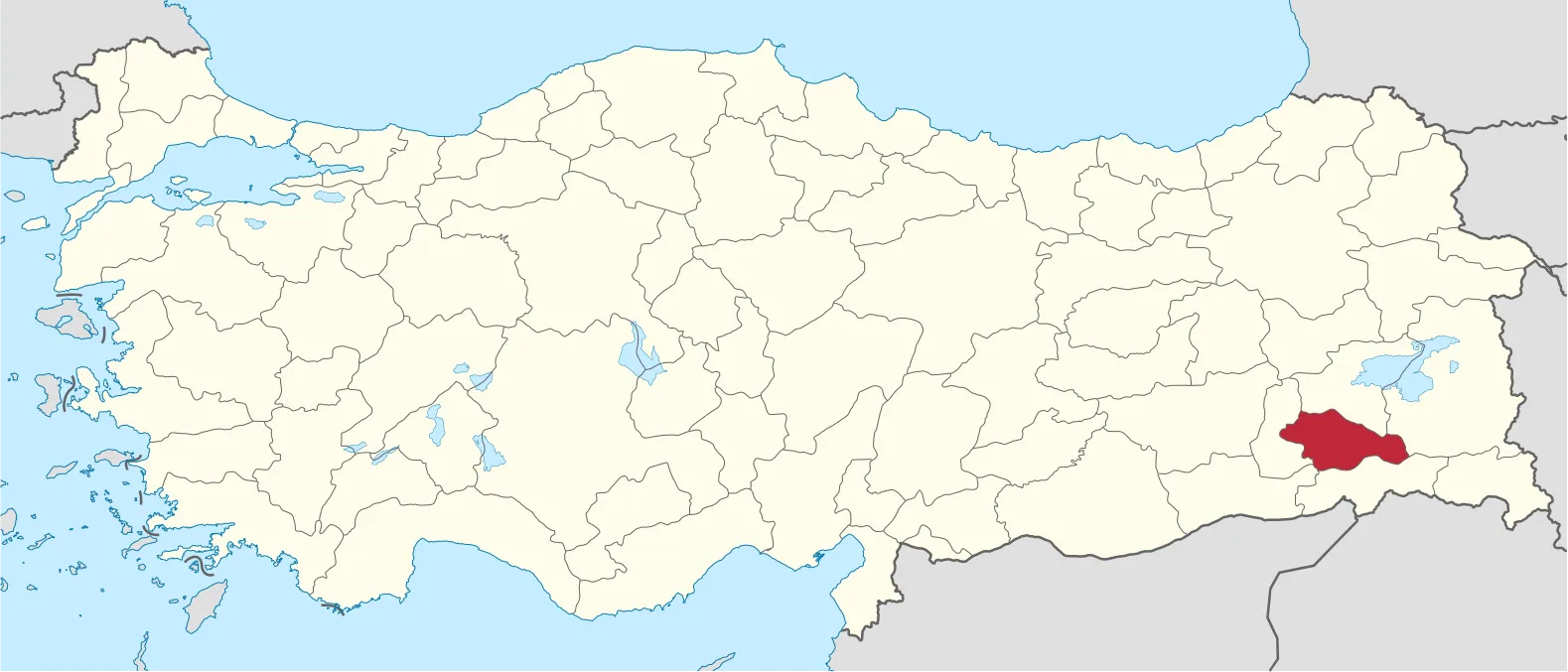 Location of province Siirt in Turkey - image
