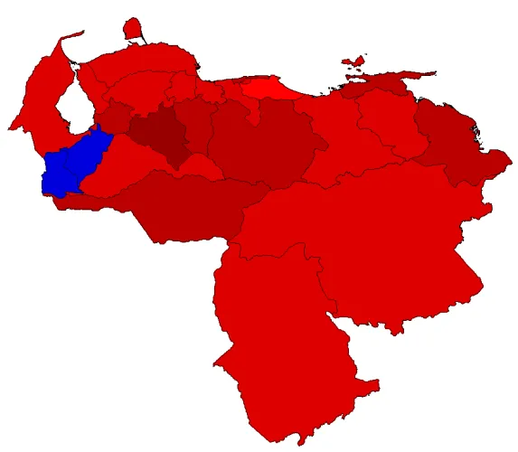 Map of the Venezuelan Presidential Election of 2012 Image