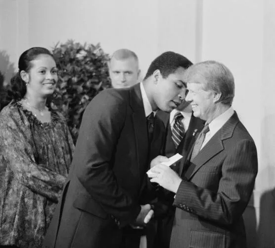 Mohammed Ali Clay and U.S. President Jimmy Carter