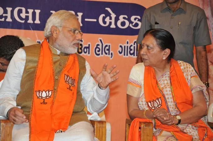 Narendra Modi and Anandiben Patel Image