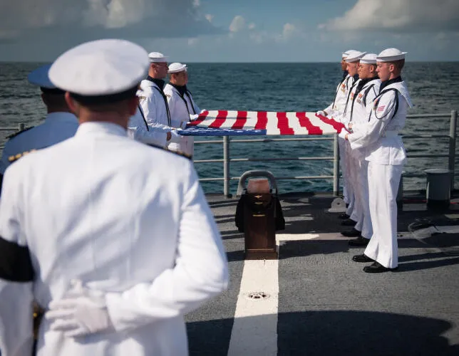 Neil Armstrong burial at sea - image