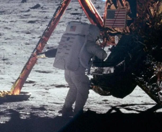 Neil Armstrong on the moon - image