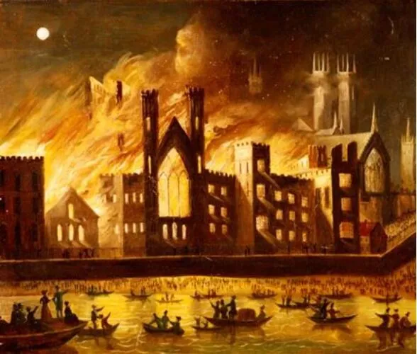 Palace of Westminster on Fire