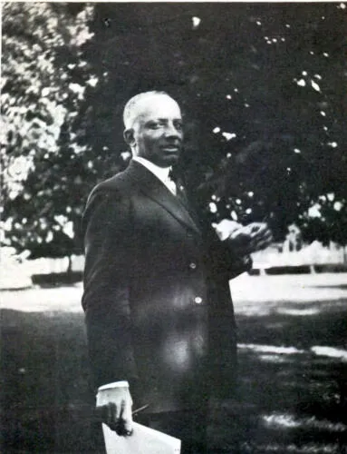 Portrait of Carter G. Woodson from West Virginia Collegiate Institute's El Ojo yearbook (1923)