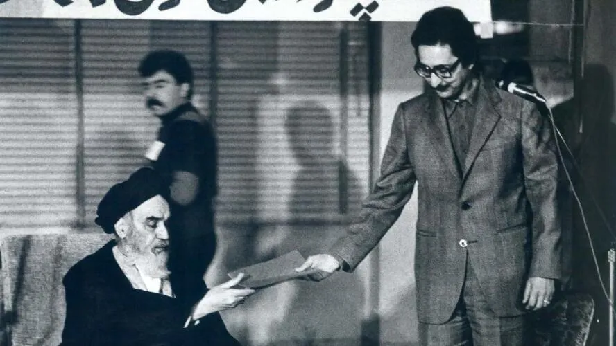 Ruhollah Khomeini and Abolhassan Banisadr Image