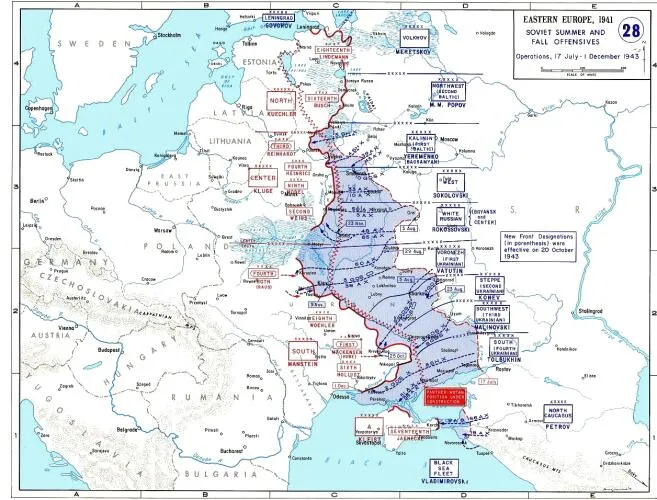 Second Battle of Smolensk - Map