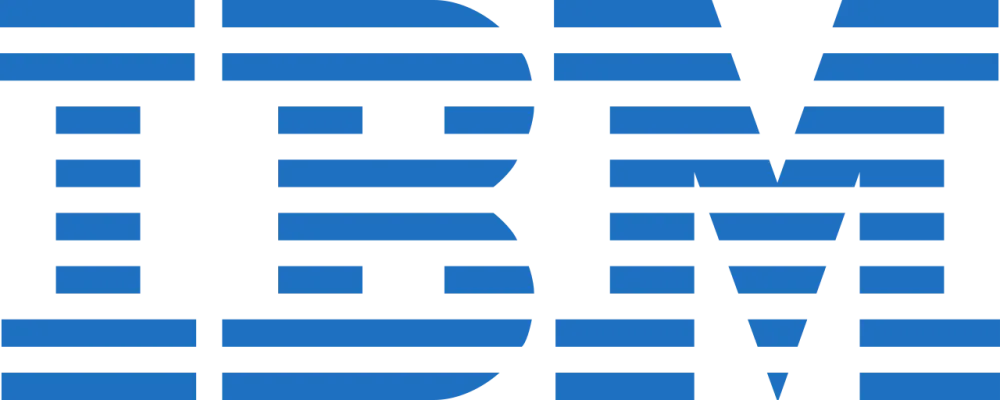The eight-striped wordmark of IBM