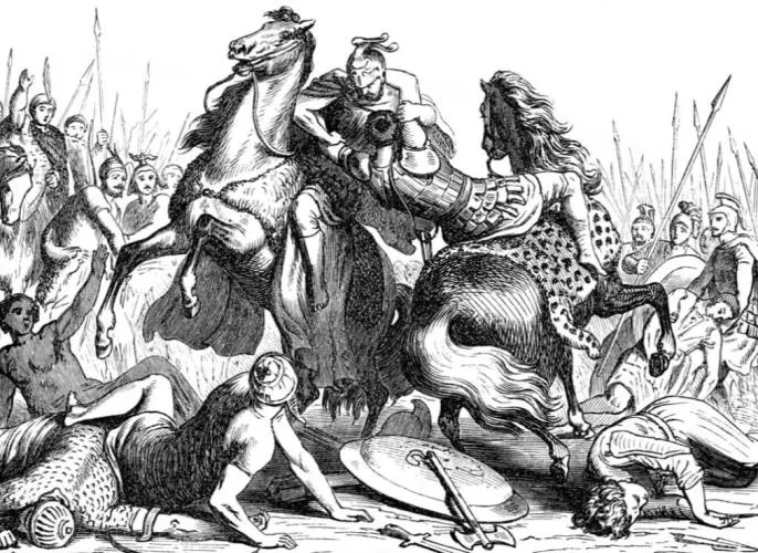 The fight of Eumenes of Cardia against Neoptolemus