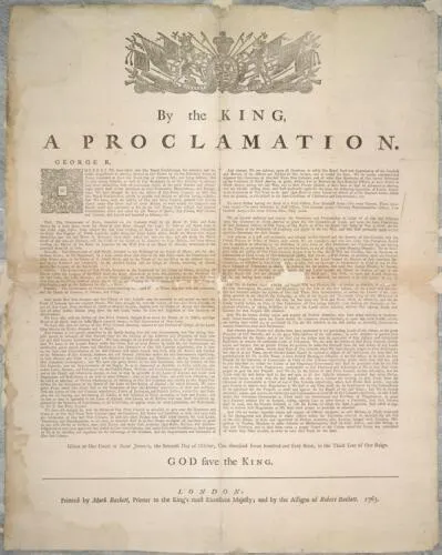 The Royal Proclamation of 1763.