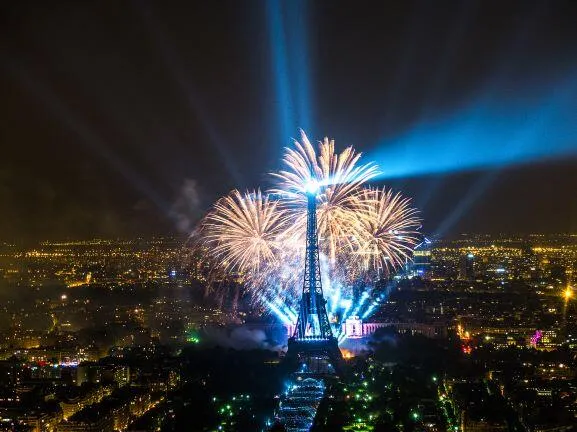 The tower is the focal point of New Year's Eve and Bastille Day (14 July) celebrations in Paris
