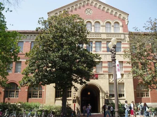 The Zumberge Hall of Science on the USC-University of Southern California campus building - image
