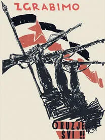"To arms, everyone!", a Partisan propaganda poster