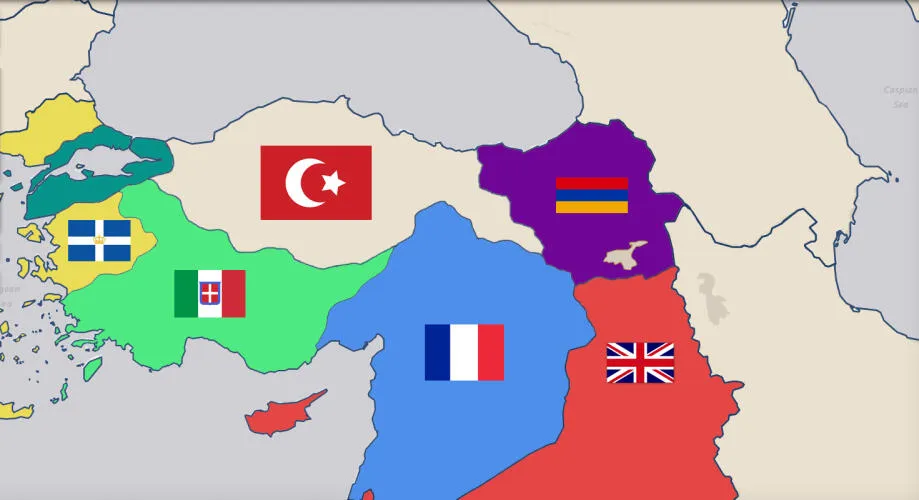 Treaty of Sèvres map