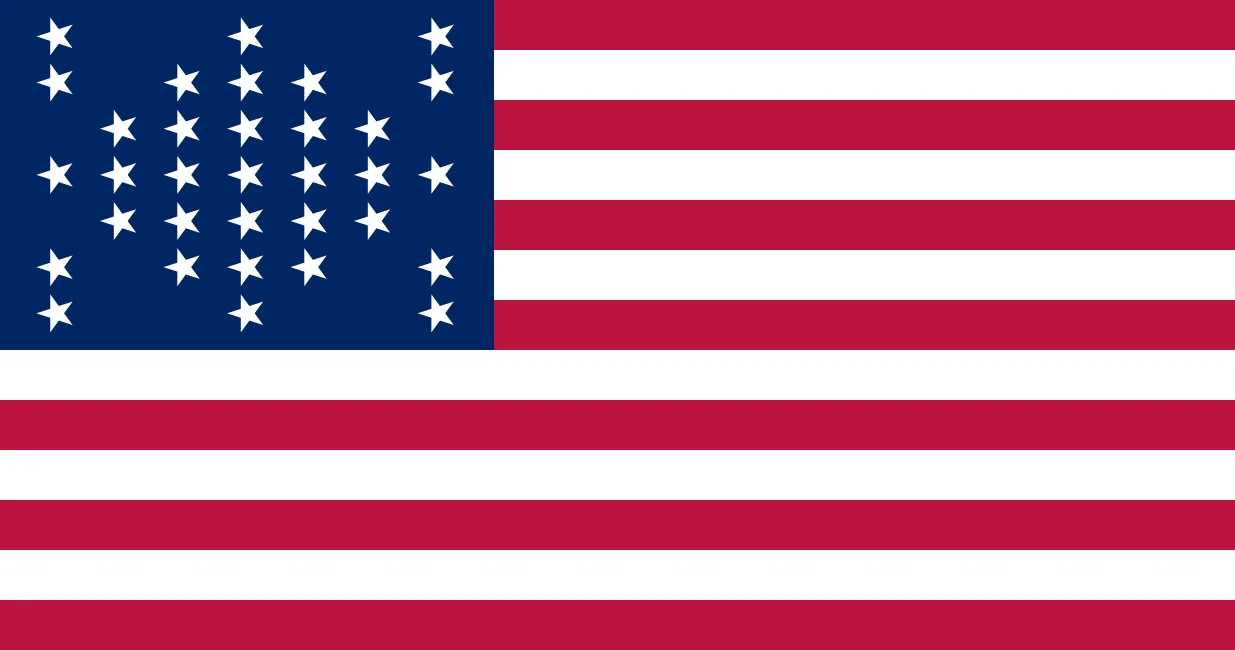US 33 Star Fort Sumter Flag
