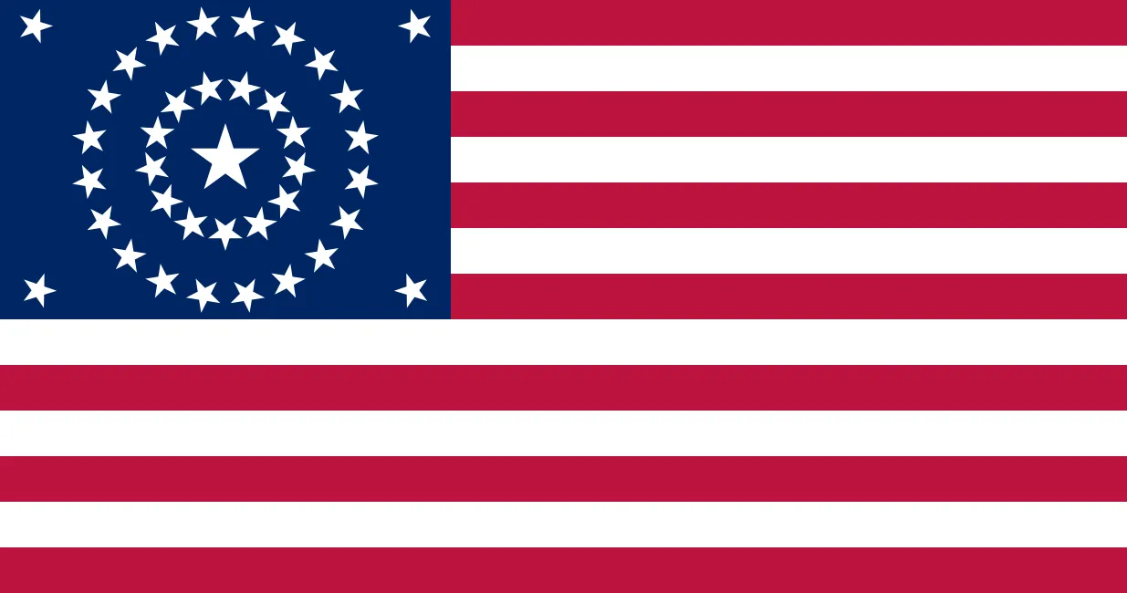 US 38 Star Flag concentric circles