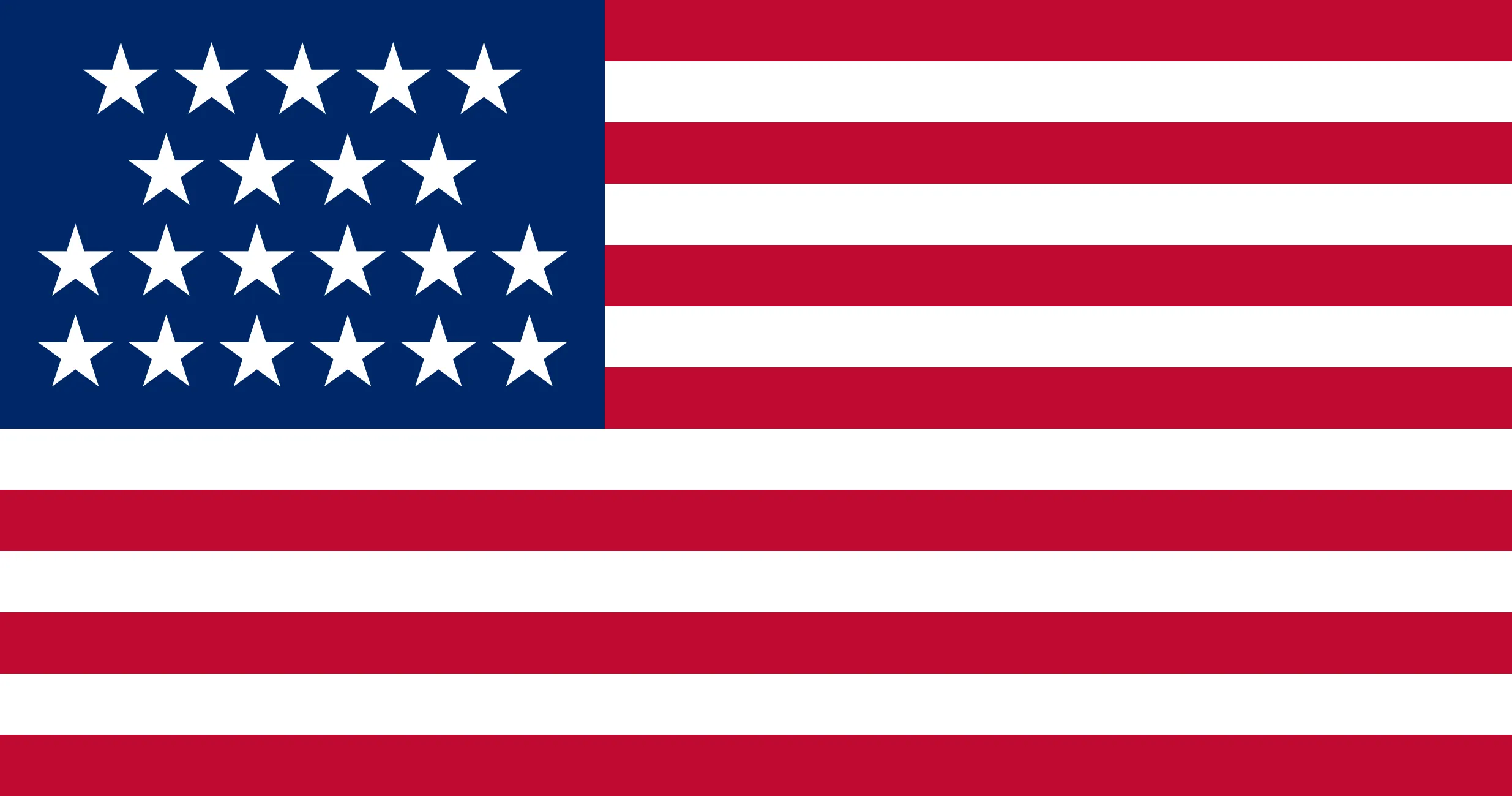 US Flag with 21 stars