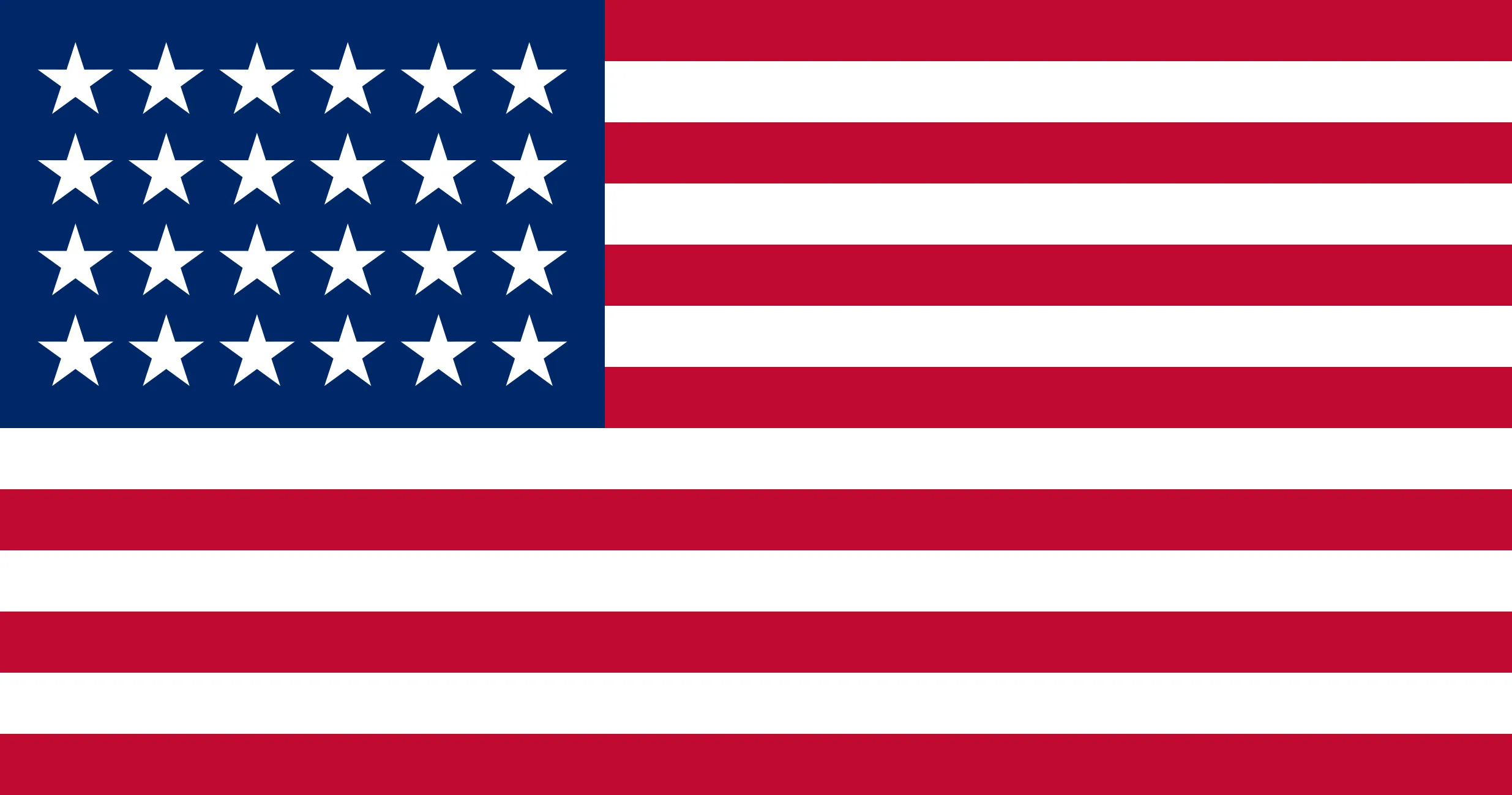 US Flag with 24 stars