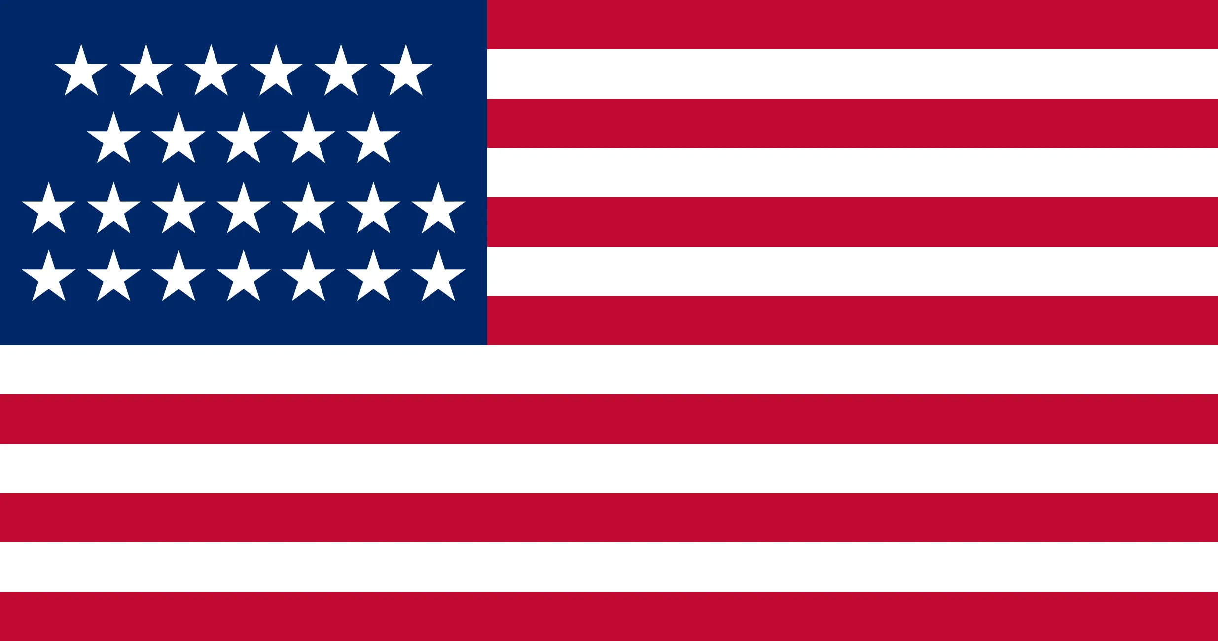 US Flag with 25 stars