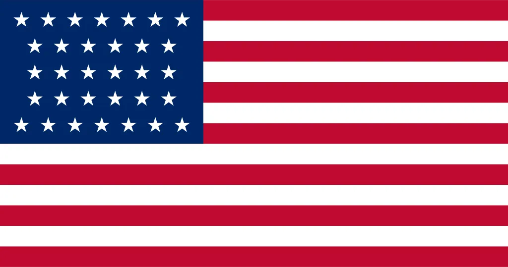US Flag with 32 stars